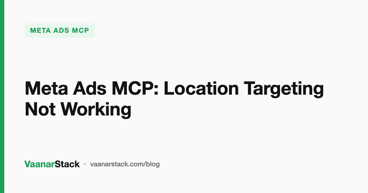 META ADS MCP — VaanarStack blog cover