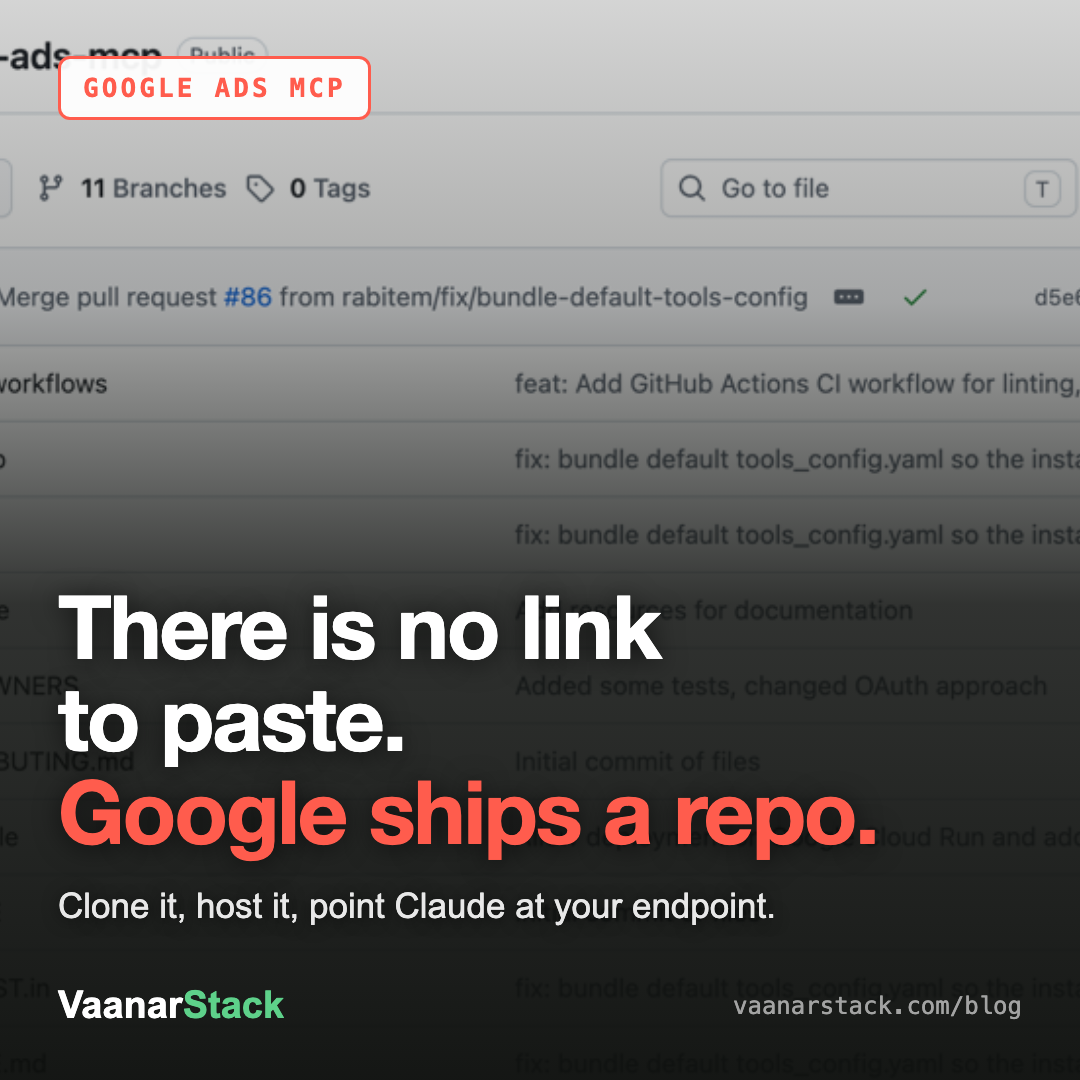 There is no link to paste. Google ships a repo. Clone it, host it, point Claude at your endpoint.